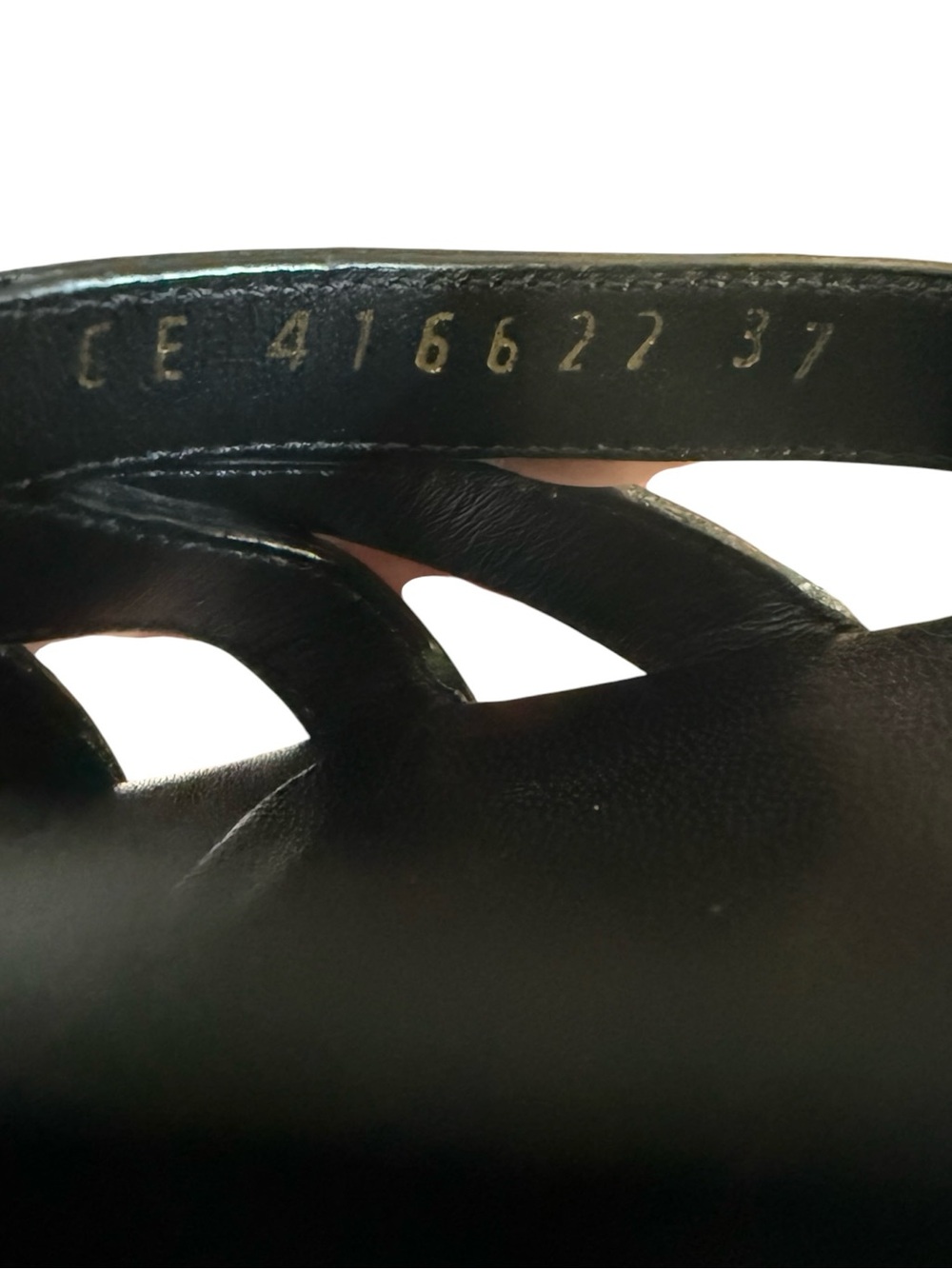 Saint Laurent Black Leather Platform T-Strap Studded Sandals Stiletto Heels! 37 - Picture 11 of 16